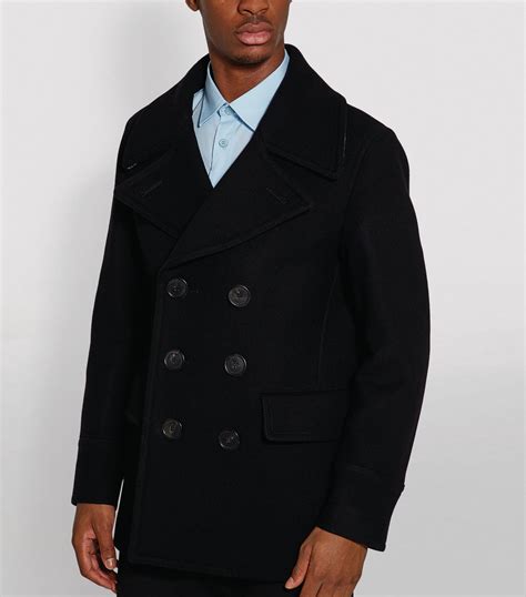 burberry claythorpe peacoat|Wool Blend Pea Coat in Black .